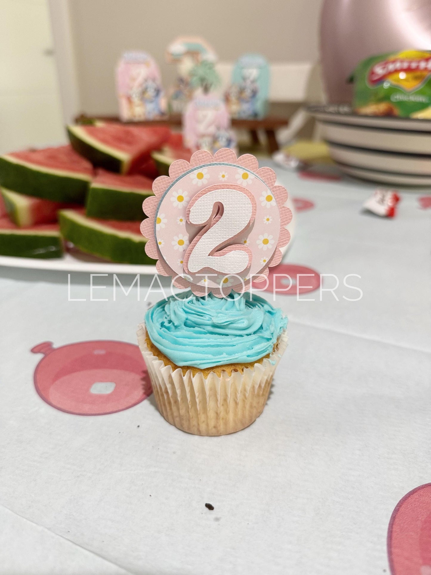 Pastel Daisy Cupcake Toppers