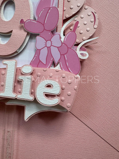 Pink Bow Cake Topper